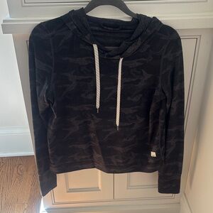 Vuori Black Camouflage Cowl Neck Sweater